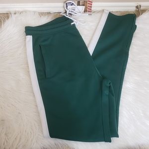 Green and White Ladies sZ Large Joggers NWT
